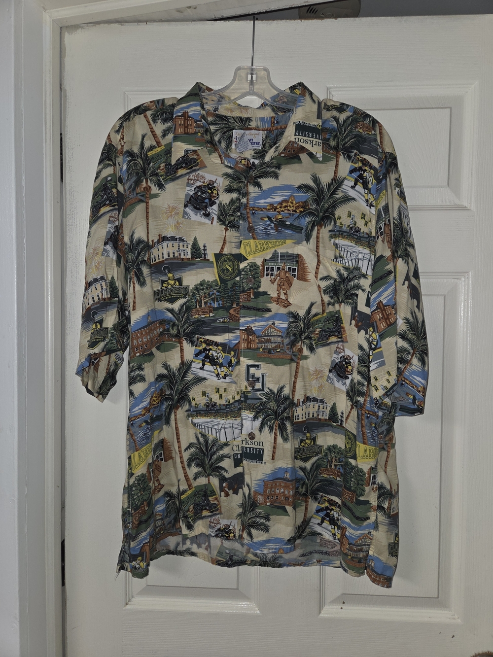 Clarkson University Reyn Spooner Mens Xl Hawaiian Shirt EUC